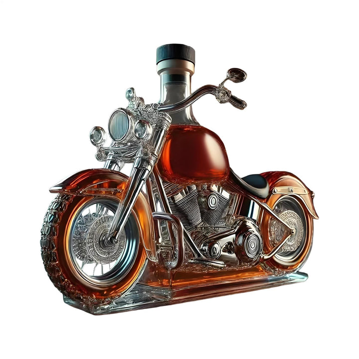 Weinflaschen Aus Glas Im Motorrad-Stil Mit Korken – 3D-Whisky-Dekanter Aus Glas Im Motorrad-Stil, Vi