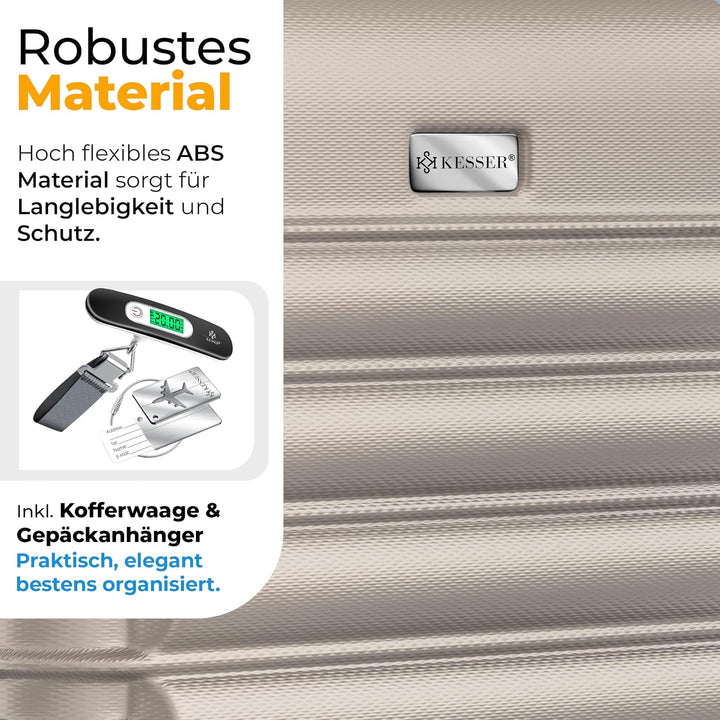 KESSER® 3tlg. Hartschalenkofferset Hard Shell Basic Hartschalenkoffer Trolley Koffer Reisekoffer Rei