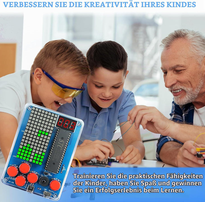 DIY Spielekonsole Löt Bausatz Elektronik Baukasten DIY Games Console Handheld Kit Lötübungsset für S