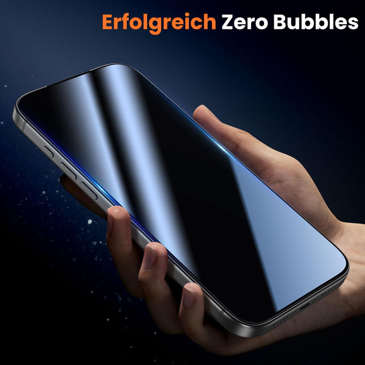 UniqueMe für 18 Pro für Panzerglas, 9H-Härte - 2 Stück Schutzfolie Transparent für iPhone I8 Pro, Tr
