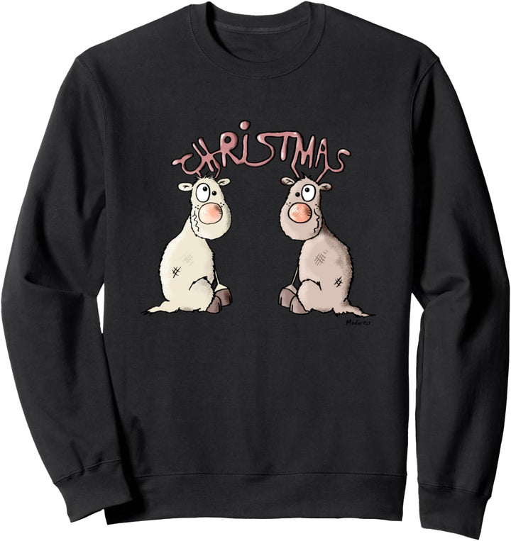 Lustige Christmas Rentiere Mit Geweih I Xmas Weihnachten Sweatshirt