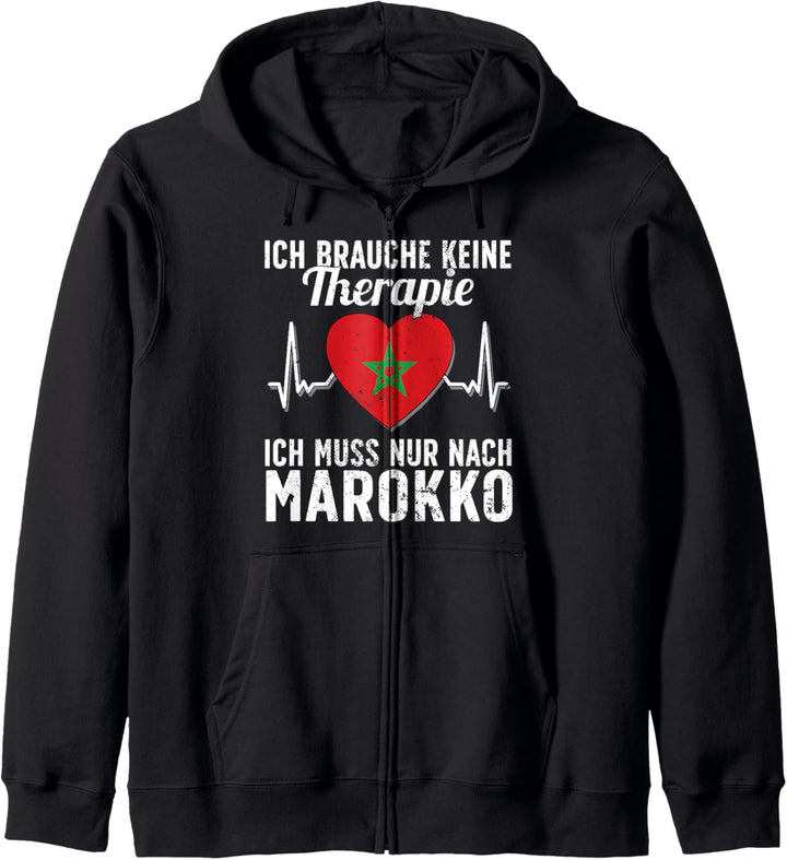 Marokkanische Flagge I Marokko Urlaub I Marokko Kapuzenjacke