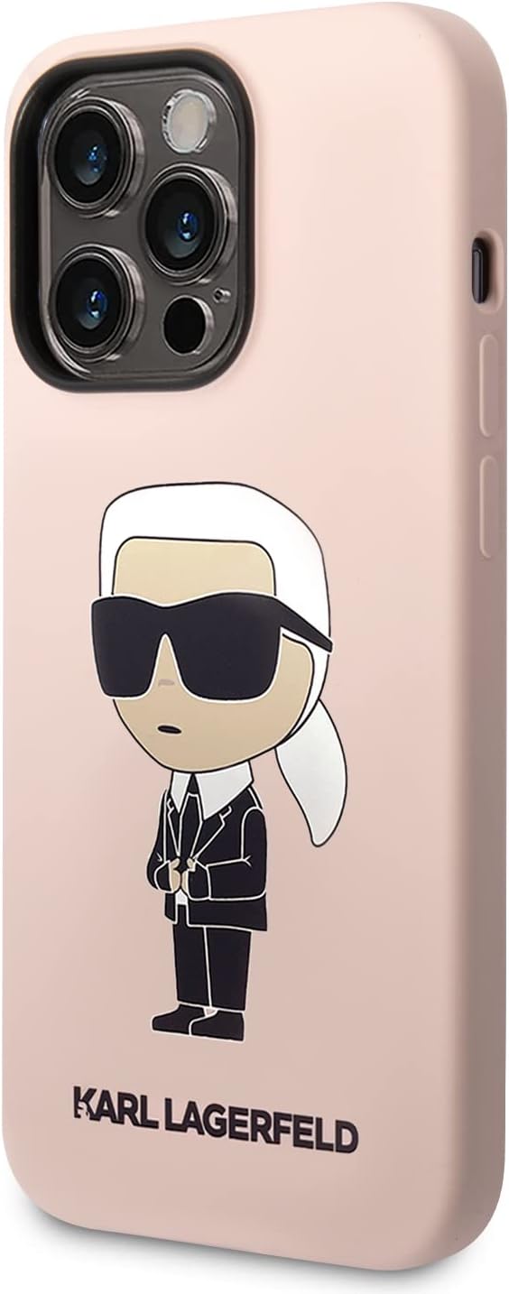 KARL LAGERFELD KLHCP14LSNIKBCP Hülle für iPhone 14 Pro 6,1" hardcase Rosa Silico
