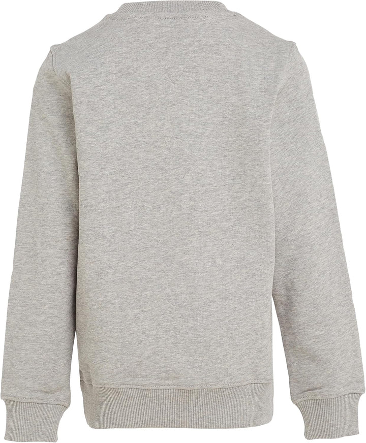 Tommy Hilfiger Kinder Unisex Sweatshirt Essential Sweatshirt ohne Kapuze 10 Jahre Grau (Light Grey H