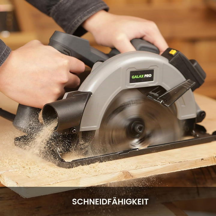GALAX PRO 1400W Handkreissäge mit 62mm Schnitttiefe &amp; Neigefunktion 76346-3L, 76346-3L