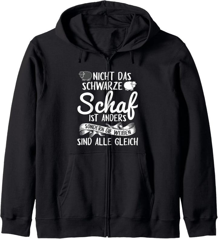 Nicht das schwarze Schaf ist anders I Schäfer Kapuzenjacke