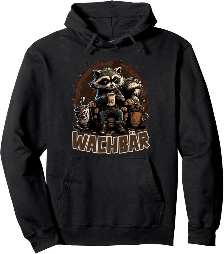 Wachbär Waschbär Tier Köstüm Bild Mode Rave Techno Tekkno Pullover Hoodie