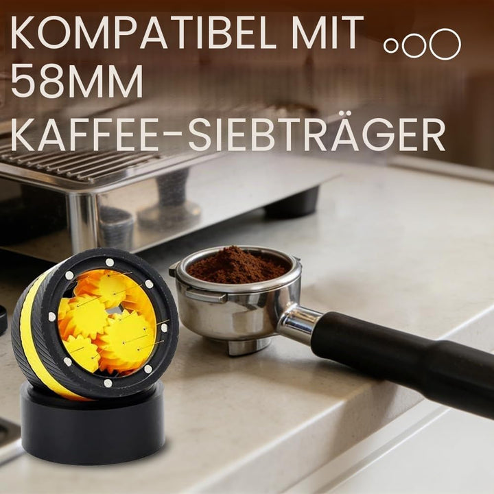WDT Tool Espresso, Kompatibel mit 58MM Handgriff, Espresso Distributor with Planetary Spinning Gear