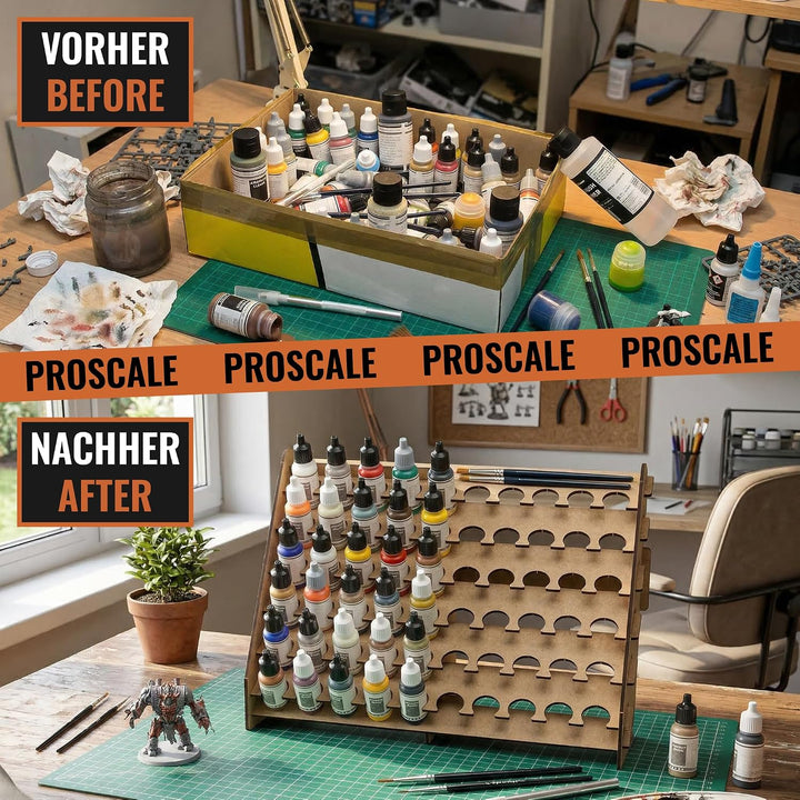 PROSCALE Paint Rack Vallejo Wand farbständer. Tabletop Vallejo Farben aufbewahrung Model Wall Paint
