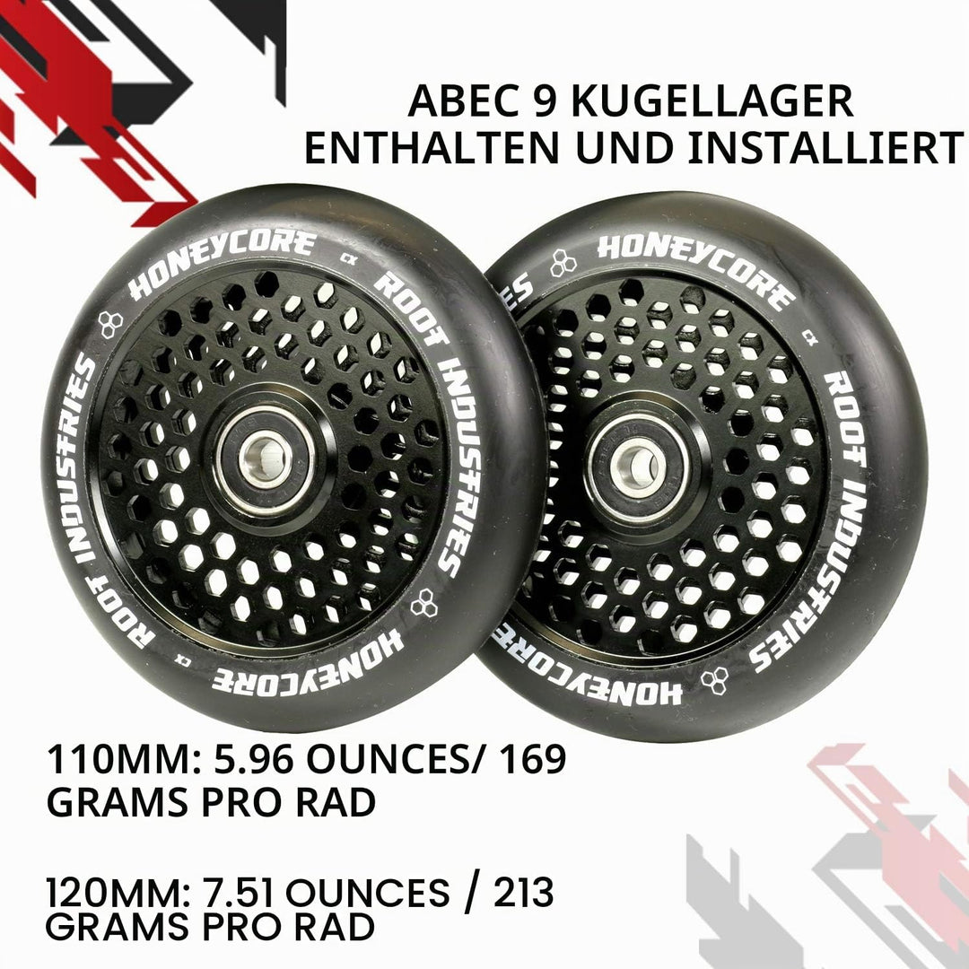 Root Honeycore Scooter-Räder Schwarz 110mm, Schwarz 110