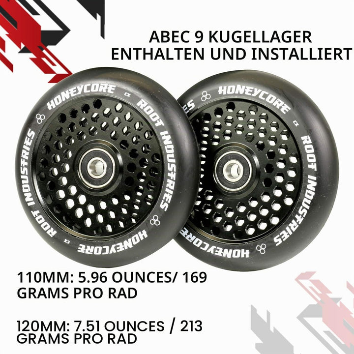 Root Honeycore Scooter-Räder Schwarz 110mm, Schwarz 110