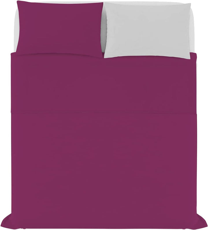 Italienische Bettwäsche Bedding Leinen Fuchsia/Grau Doppel-250 x 300 cm 250 x 300 cm Fucsia/Grigio,