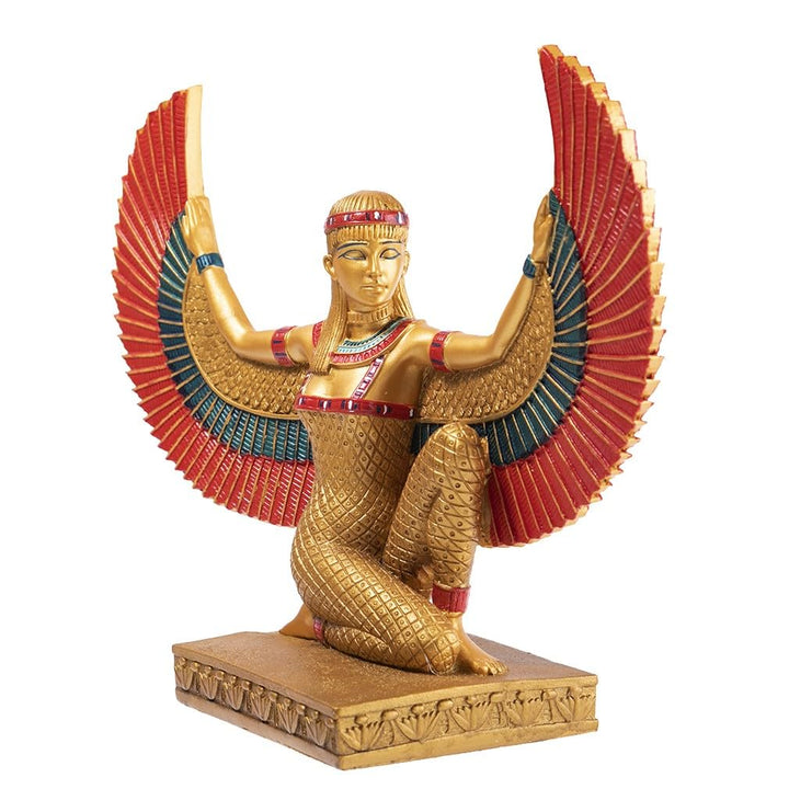 Grosse Statue ISIS Flügel – Ägyptische Göttin der Fruchtbarkeit Goldfarben, Goldfarben