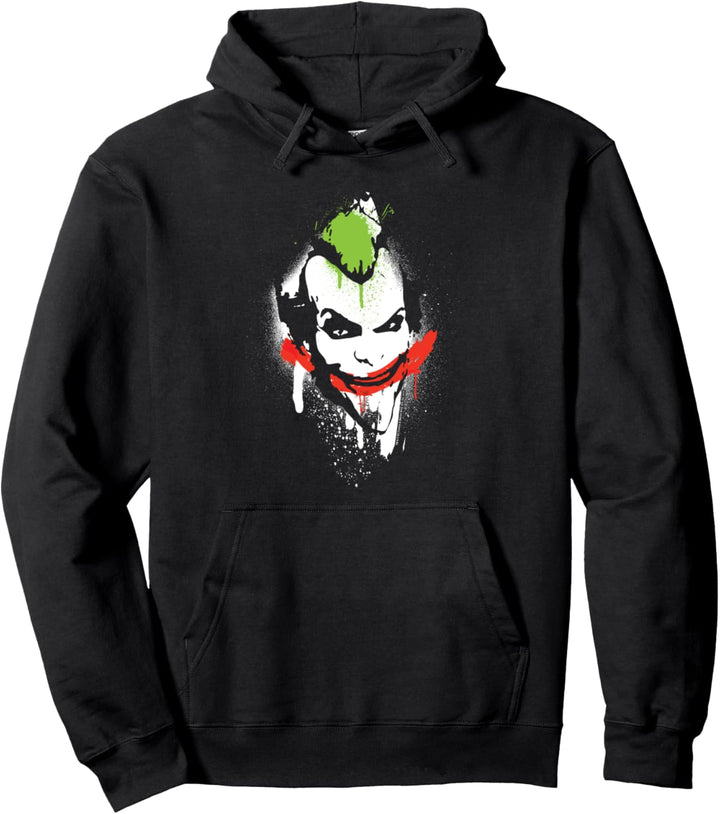 Batman: Arkham City Joker Spraypaint Smile Pullover Hoodie
