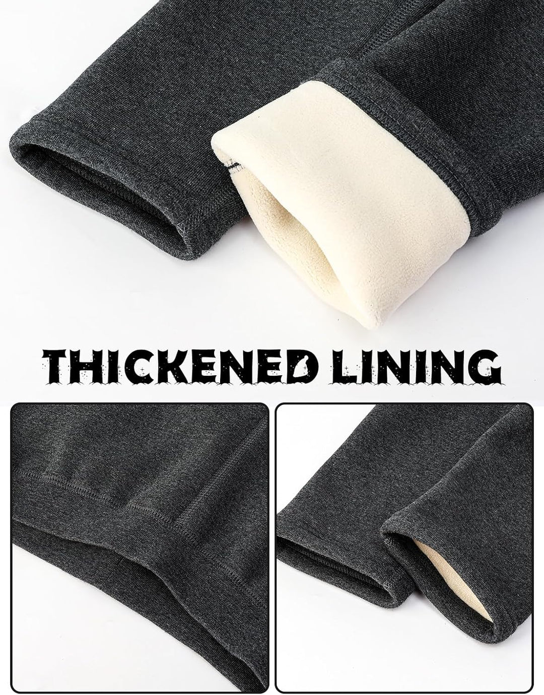 Soudittur Thermo Leggings Mädchen Dicke Gefütterte Thermo Leggings Winter Baumwolle Warm Thermohosen