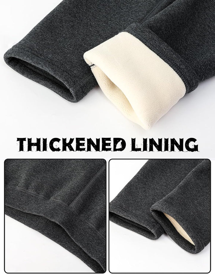 Soudittur Thermo Leggings Mädchen Dicke Gefütterte Thermo Leggings Winter Baumwolle Warm Thermohosen