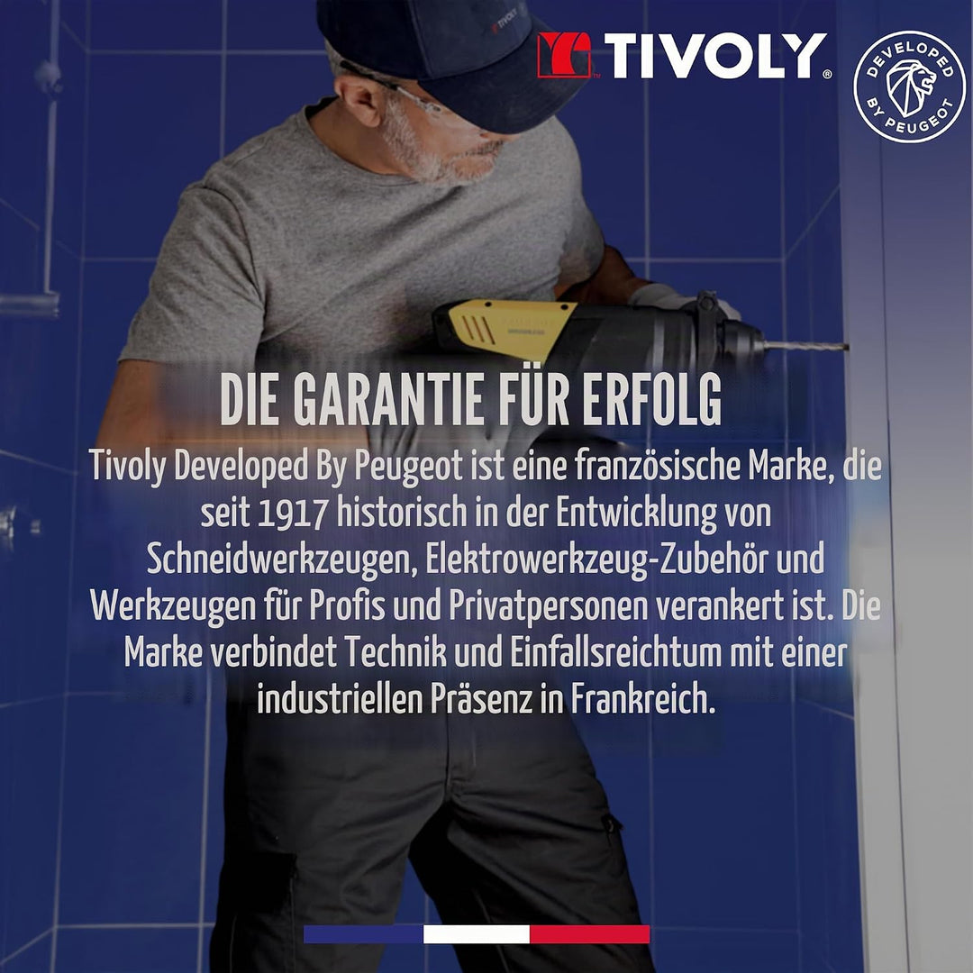 TIVOLY - Mischer aus dicken Materialien SDS+ für Bohrhammer – L 600 mm – Ø 120 mm – Schaft aus Karbo
