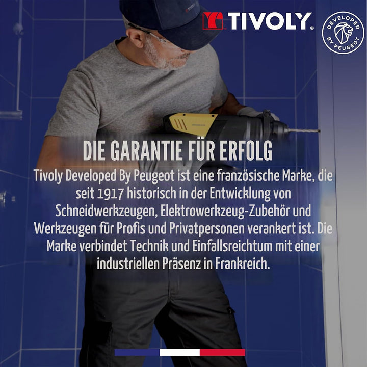 TIVOLY - Mischer aus dicken Materialien SDS+ für Bohrhammer – L 600 mm – Ø 120 mm – Schaft aus Karbo