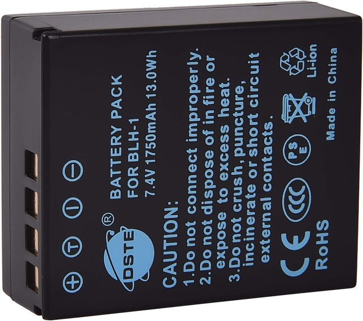 DSTE 2-Pack Ersatz Batterie und DC166E Reise Ladegerät Compatible für Olympus BLH-1 BLH1 EM1 E-M1 Ma