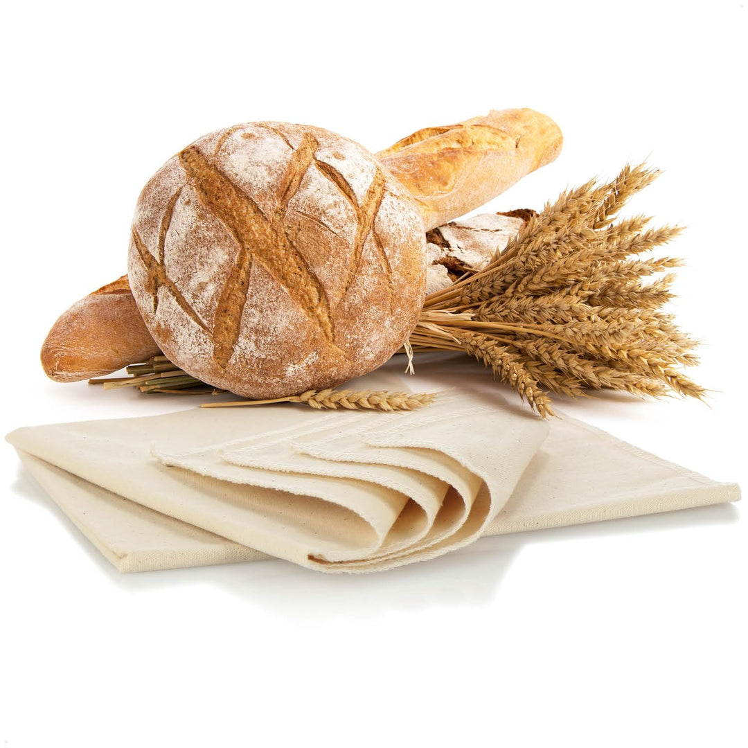 2x Leinentuch zum Brot backen - Teigtuch aus 100% Naturleinen 120x75cm - 2 Stück, 120x75cm - 2 Stück