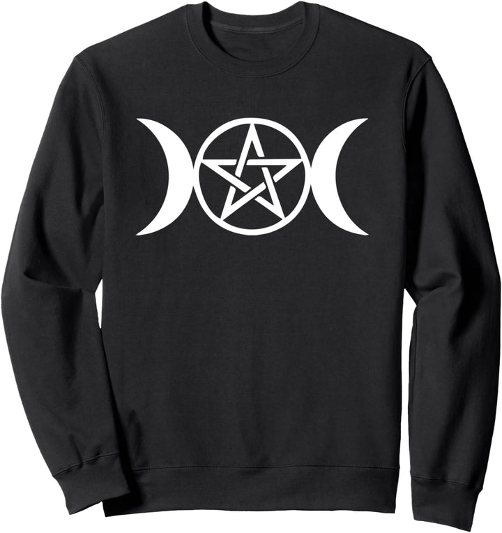Punk Goth Pagan Witch Wiccan Moons And Star Sweatshirt