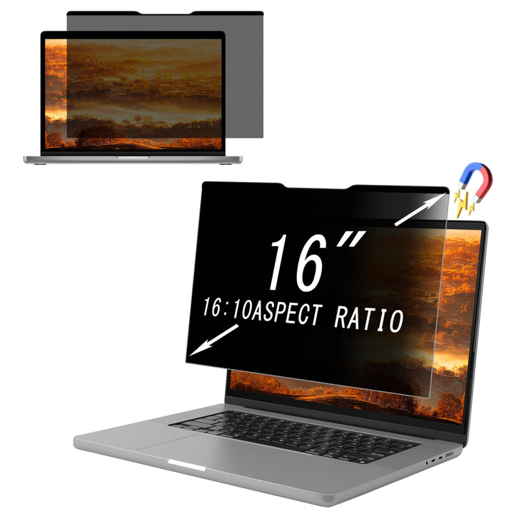 Laptop Magnetischer Monitor Blickschutzfilter für 16 Zoll 16:10, Abnehmbar Anti Glare, Anti Blaulich