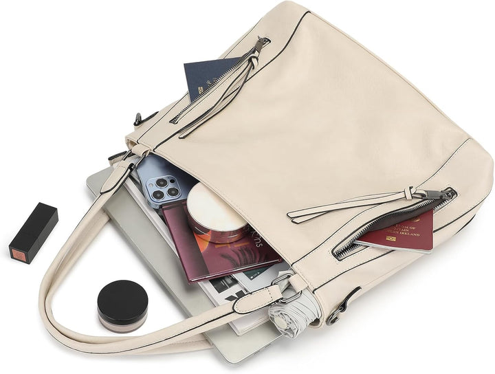 VINBAGGE Damen Handtasche Leder Henkeltasche Top Griff Tasche Vintage Weiches Umhängetasche Schulter