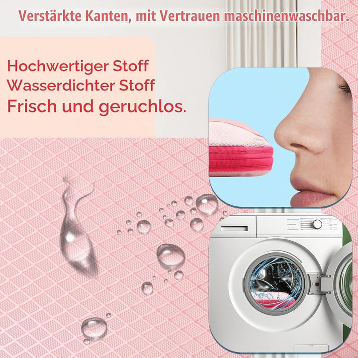 AiQInu Packing Cubes Compression, 5 Stück Packtaschen Kompression Koffer Organizer Set mit Wäschebeu