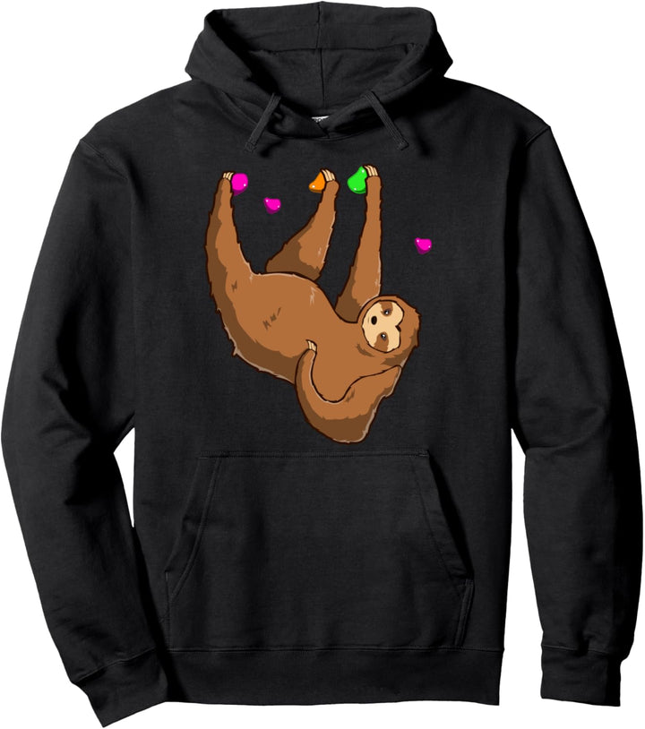 Faultier Klettern Bouldern lustig Pullover Hoodie