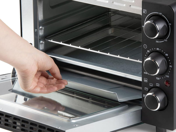 Mini Backofen 20 Liter, 120 Min. Timer, Ober-&amp; Unterhitze - 1300 Watt