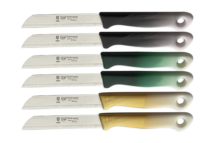 SMI Solingen Messer Set Gemüsemesser Schälmesser Obstmesser Küchenmesser Allzweckmesser Wellenschlif