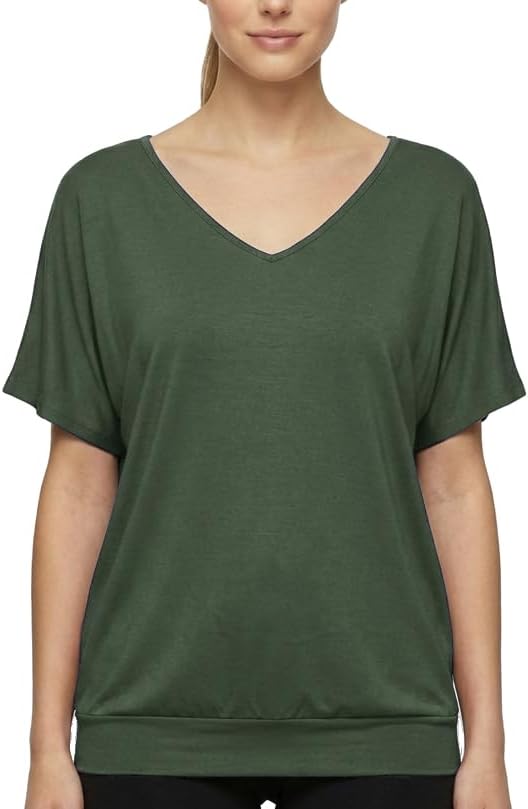 Van Der Rich ® - T-Shirt Raffinierte Einfachheit T-Shirt Einfarbig - Damen M Khaki 1, M Khaki 1