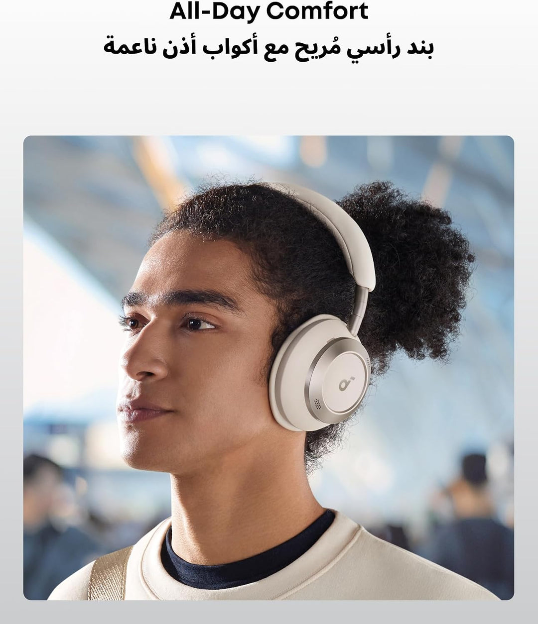 soundcore Space One Pro by Anker, Kopfhörer mit adaptiver aktiver Geräuschunterdrückung, super faltb