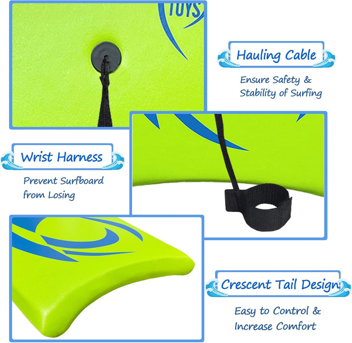 Bo-Toys Body Board leicht mit EPS-Kern Grün 41-INCH, Grün 41-INCH