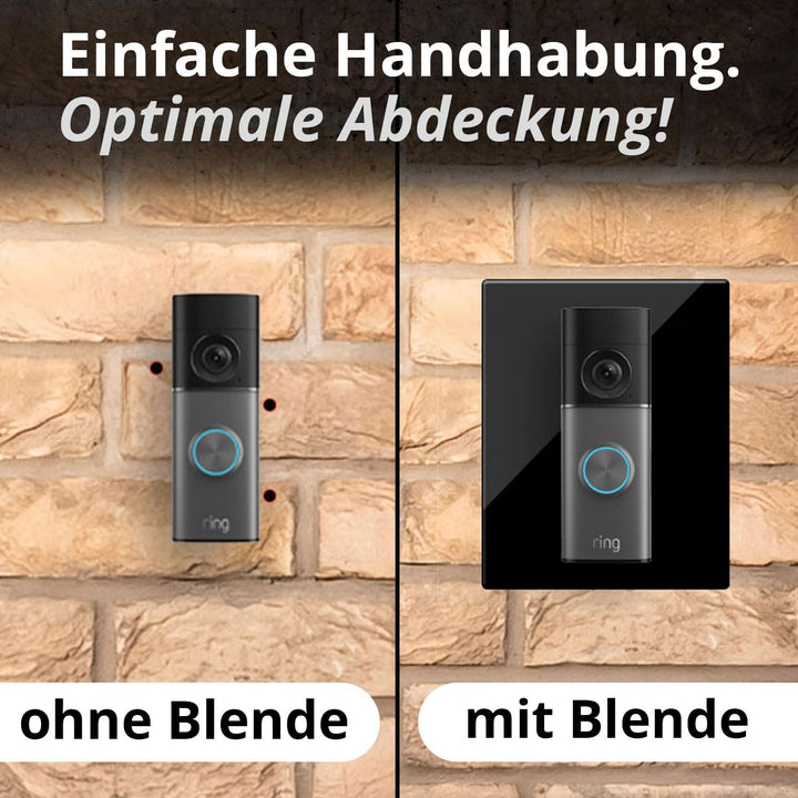 iSecur Blende passend für Ring Videotürklingel aus Acryl schwarz I Wired Doorbell Pro 3. Gen (2025)