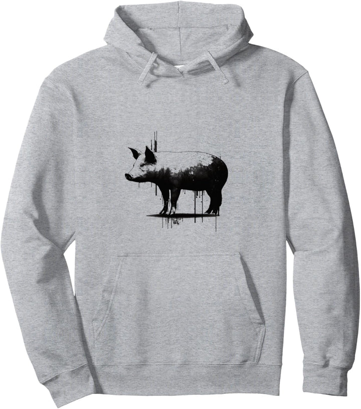 Schweineschablone Weiss Und Schwarz Pullover Hoodie