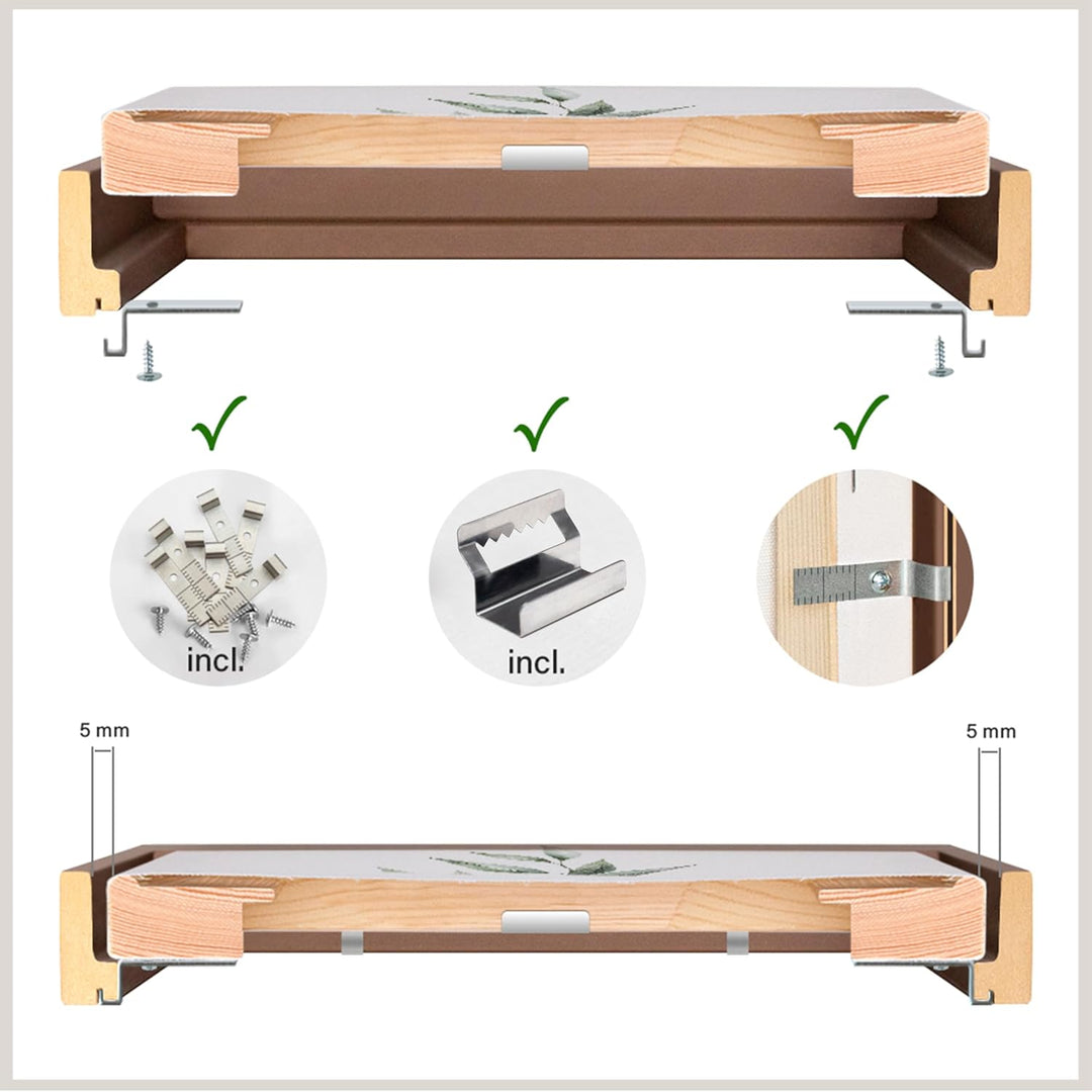 Bildershop-24 Schattenfugenrahmen Lemgo für Keilrahmenbilder und Leinwände 40x60cm Silber Alu geschl