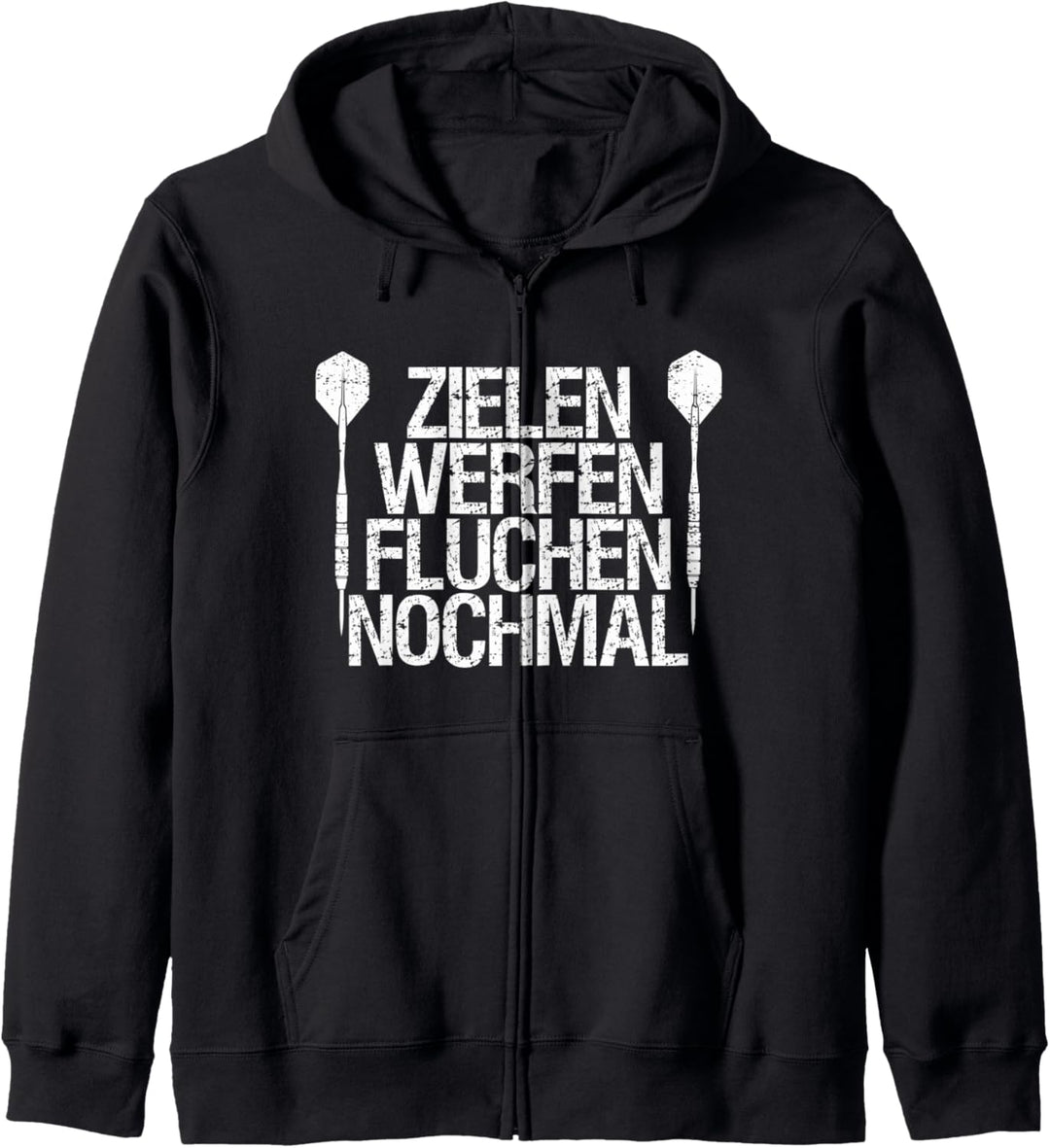 Zielen Werfen Fluchen Dartspielen Dartpfeil Darten Dart Kapuzenjacke