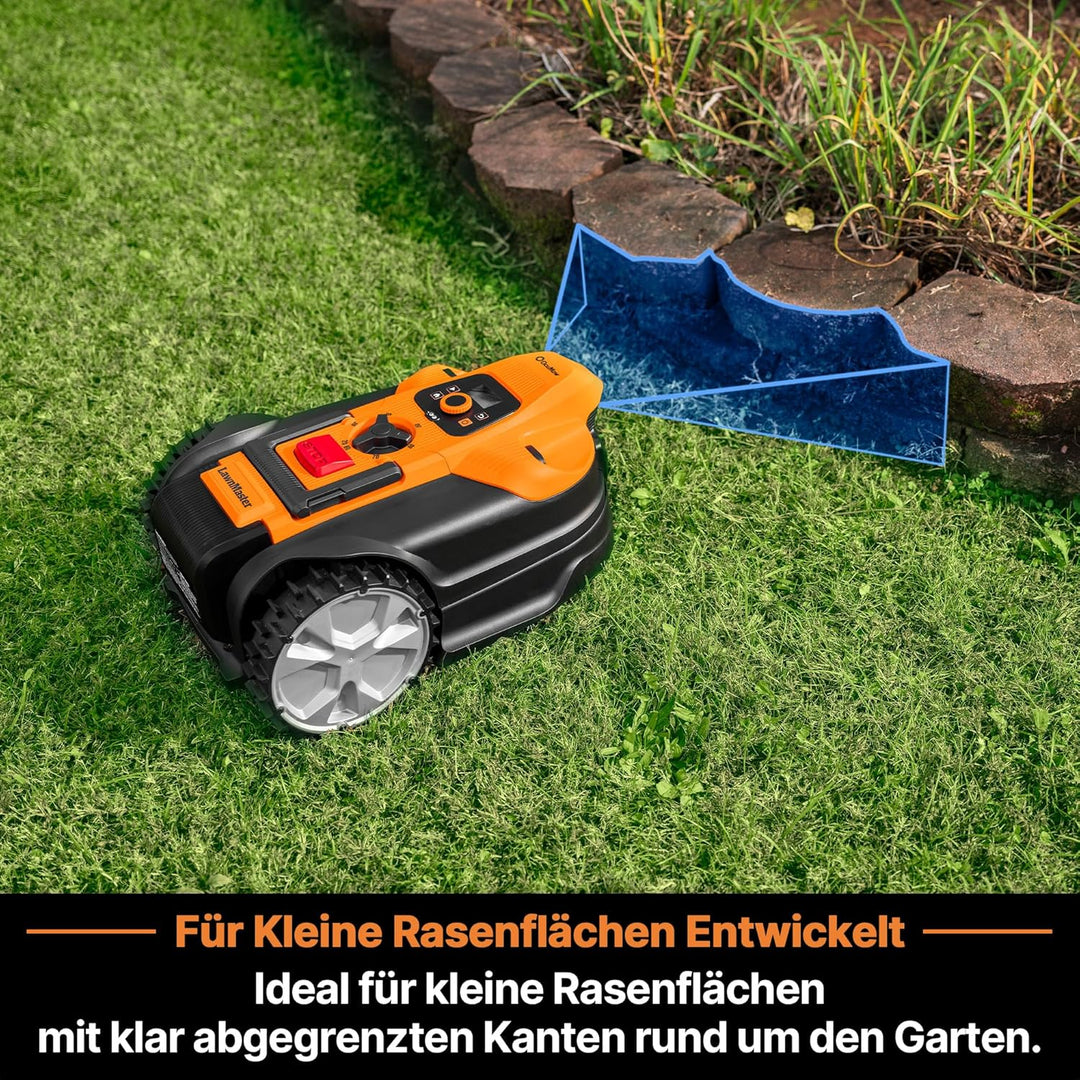 Lawnmaster OcuMow®18 mähroboter ohne begrenzungskabel für bis zu 800㎡ 4ah Batterie Optische Navigati