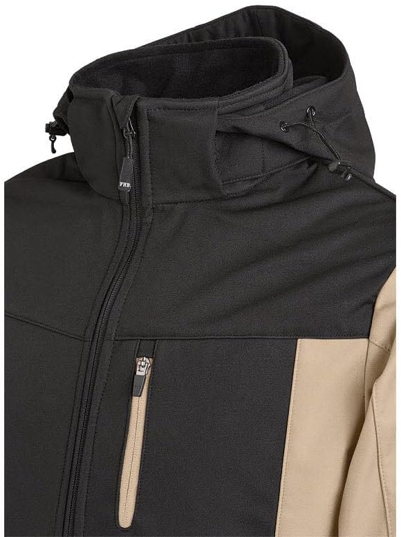 FHB Arbeit Softshelljacke "Jannik", 1 Stück, 2XL, beige/schwarz, 79105-1320-2XL XXL Beige / Schwarz,