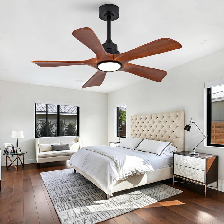 Deckenventilator 42 Zoll 5 Holzflügel 3CCT dimmbar 6 Stufen reversibel