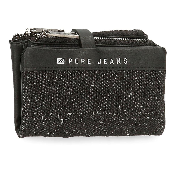 Pepe Jeans Daila Geldbörse schwarz Baumwolle, Polyester und PU. Brieftasche, Brieftasche