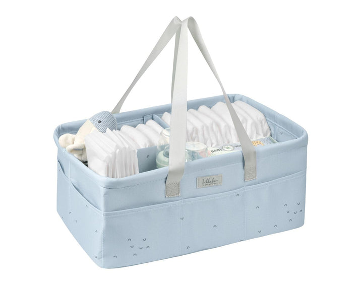 Kikkaboo Wickeltasche, Korb, Windelorganizer faltbar Griffe abnehmbare Trennwand, Farbe:blau, Blau