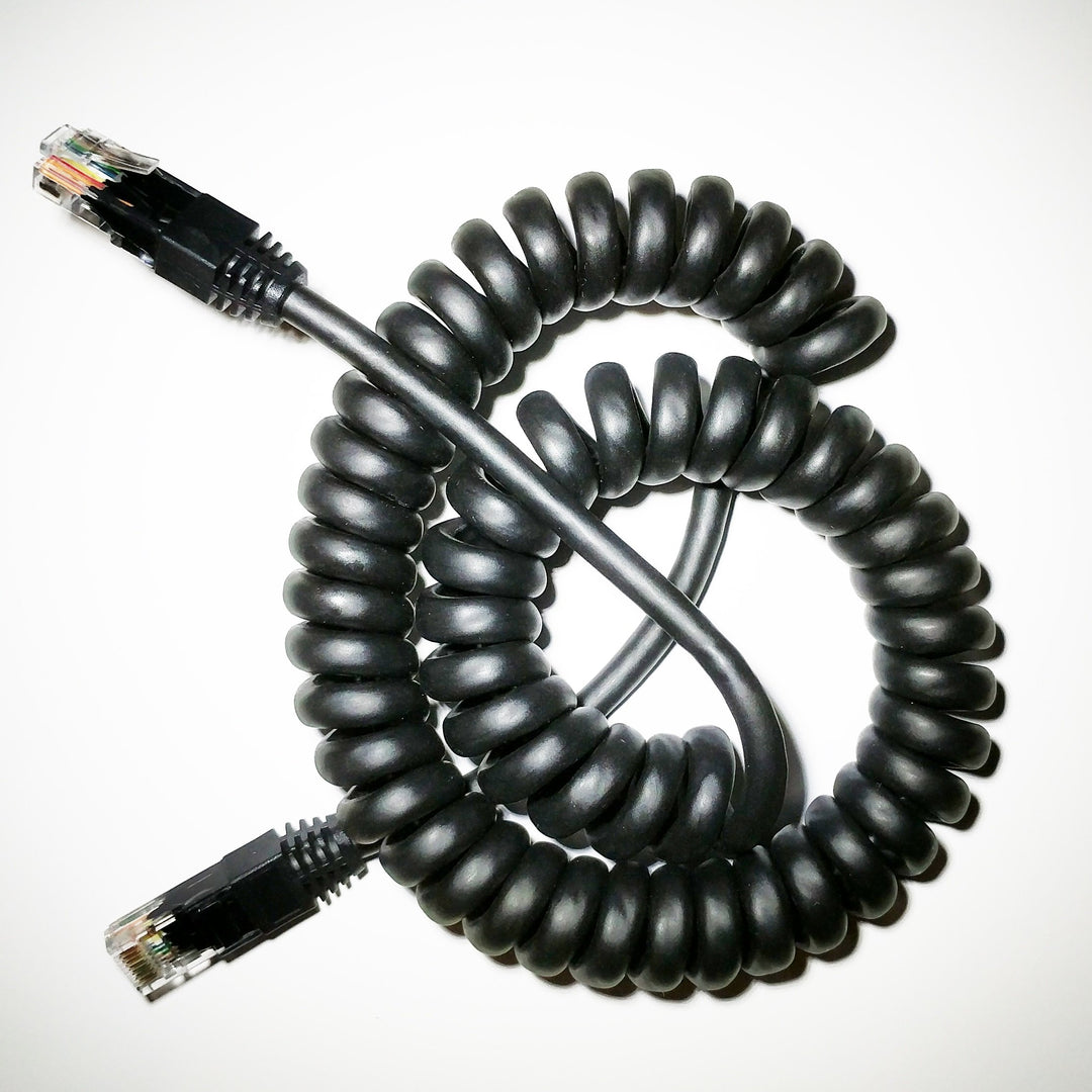 Curlynet Cat5e-Ethernet-Kabel, spiralgewickelt, 24 AWG, 1,2 - 4 m 1,2 - 4,5 m