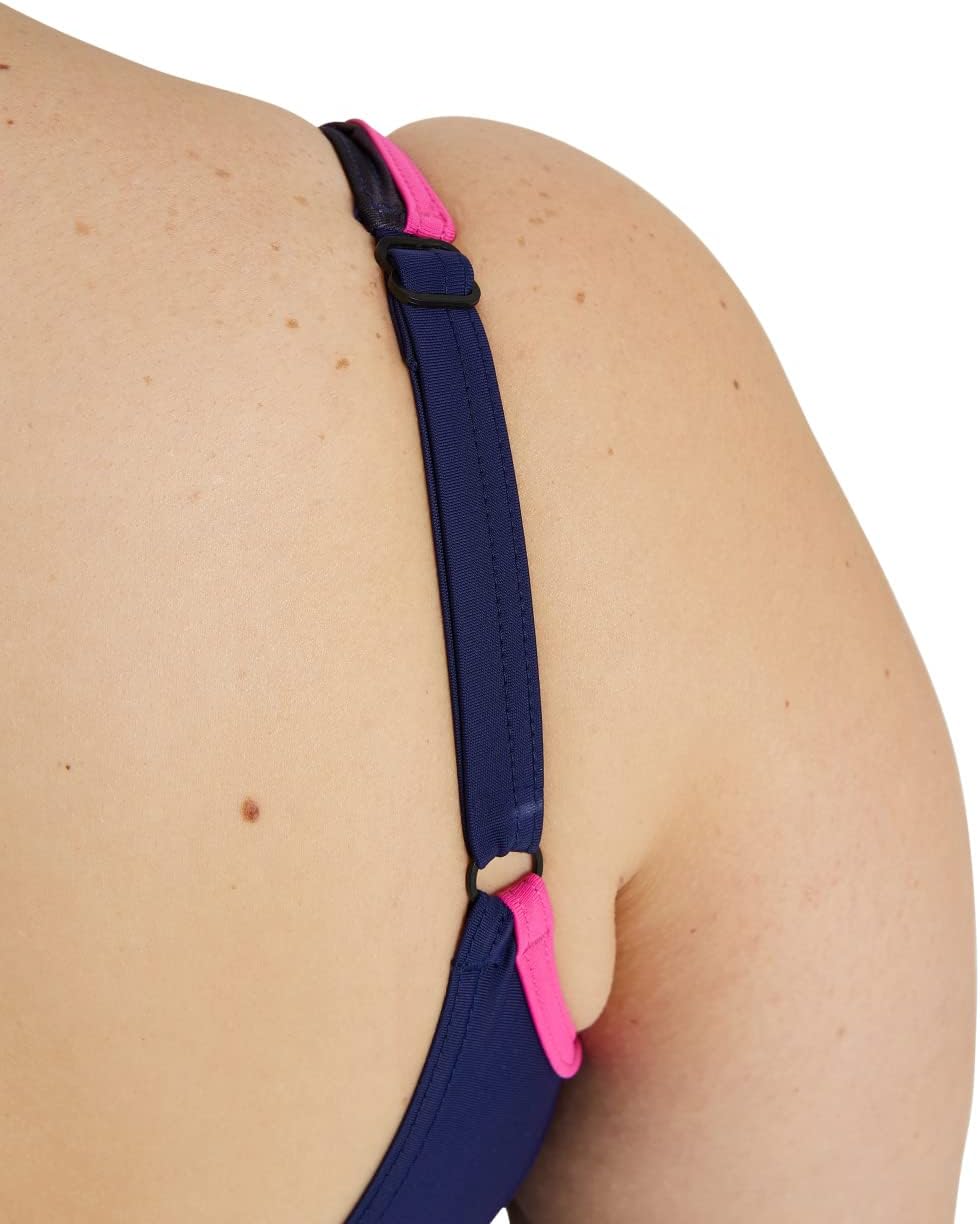 ARENA Damen Placement B Badeanzug (1er Pack) 24 Navy-freak Rose-multi, 24 Navy-freak Rose-multi
