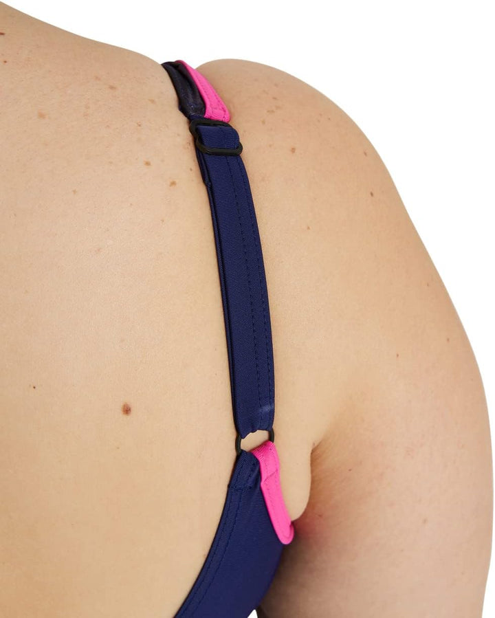 ARENA Damen Placement B Badeanzug (1er Pack) 24 Navy-freak Rose-multi, 24 Navy-freak Rose-multi