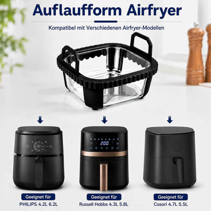 Auflaufform Airfryer für Philips Airfryer 2000 Serie Heissluftfritteuse 4,2L