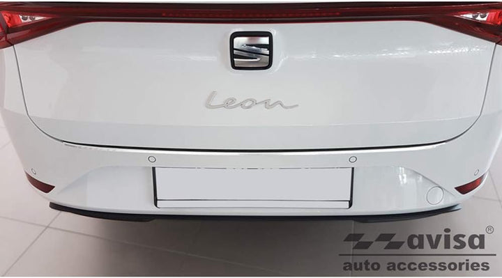 Avisa Edelstahl Heckstossstangenschutz kompatibel mit Seat Leon IV ST Sportstourer 2020- inkl. FR &amp;
