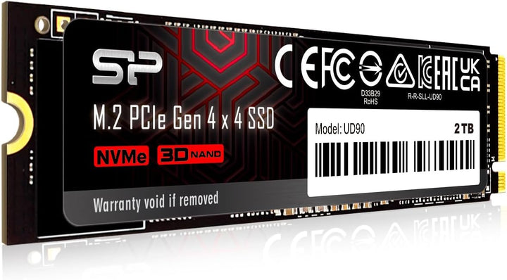 Silicon Power 2TB UD90 NVMe 4.0 Gen4 PCIe M.2 SSD R/W up to 5,000/4,800 MB/s (SP02KGBP44UD9005), 2TB