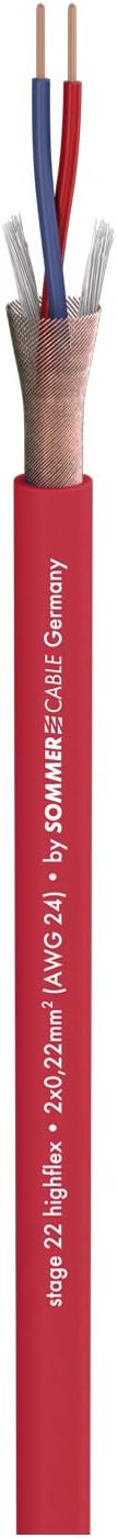 Sommer Cable Mikrofonkabel Stage 22 Highflex rot (20m), 20m